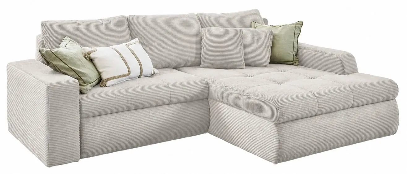 Wohnlandschaft Luno Cord sandgrau