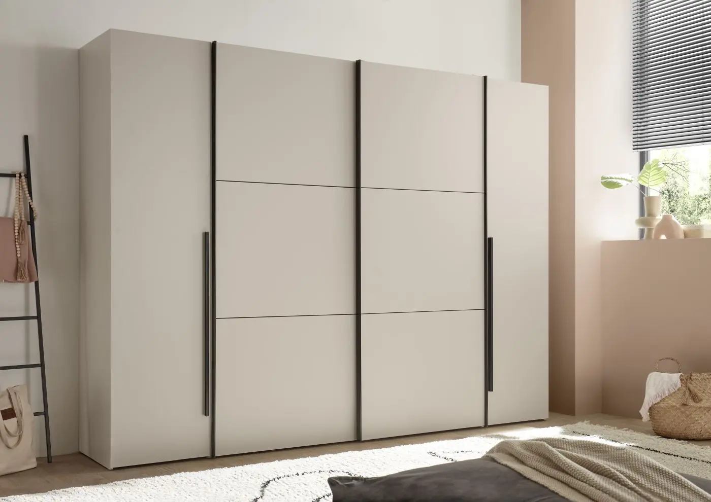 Dreh-/Schwebetürenschrank Maturs 4-türig kaschmir