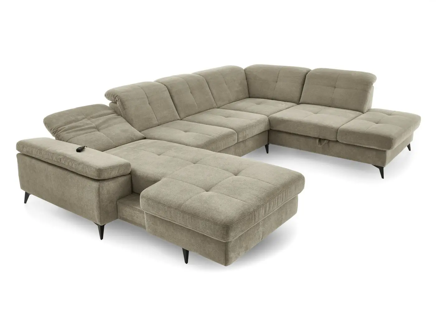 Wohnlandschaft couchliebe. MP-IN24022 mandel mit Zusatzfunktionen