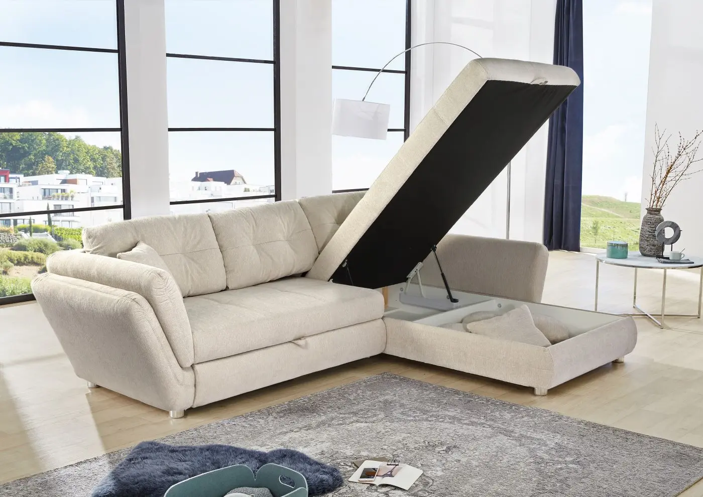 Wohnlandschaft Jengen Chenille beige