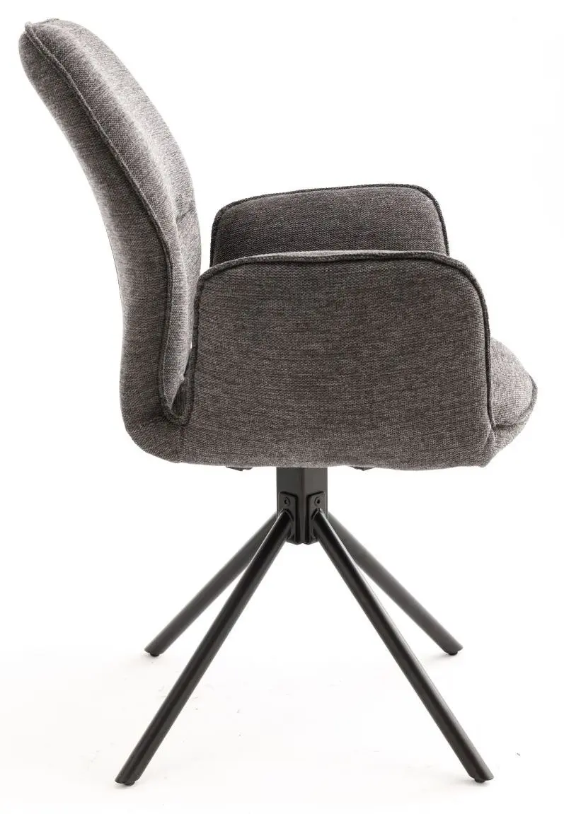 Armlehnstuhl Greyton anthrazit mit Drehfunktion