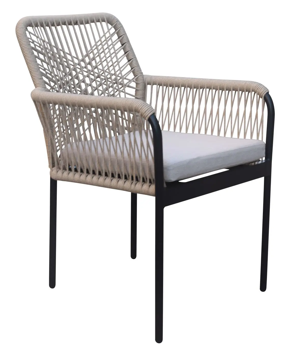 Gartenstuhl mit Ropegeflecht beige