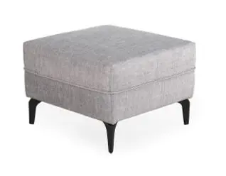 Hocker Novara Veloursoptik grau
