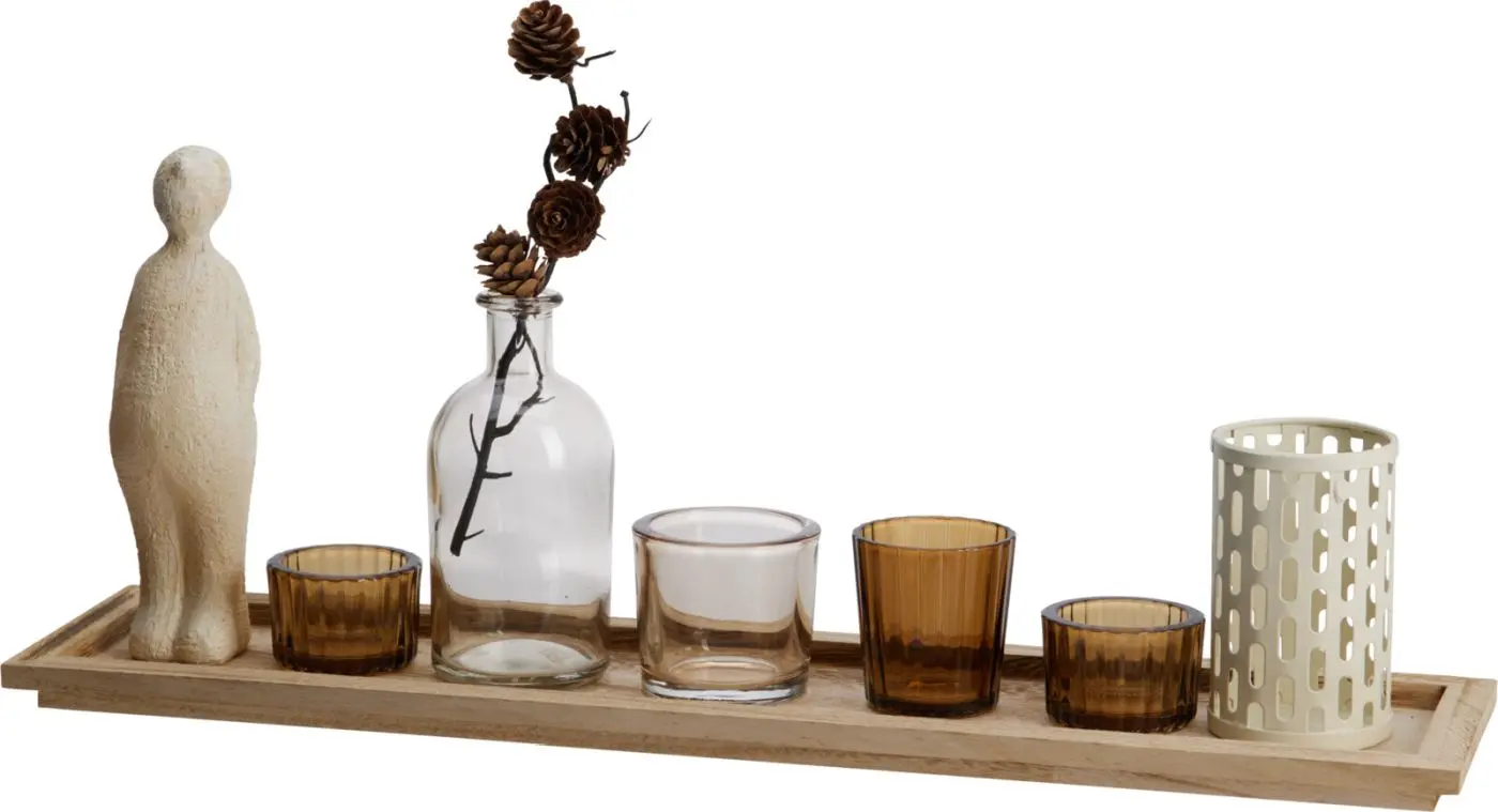 Teelichthalter Set und Tablett