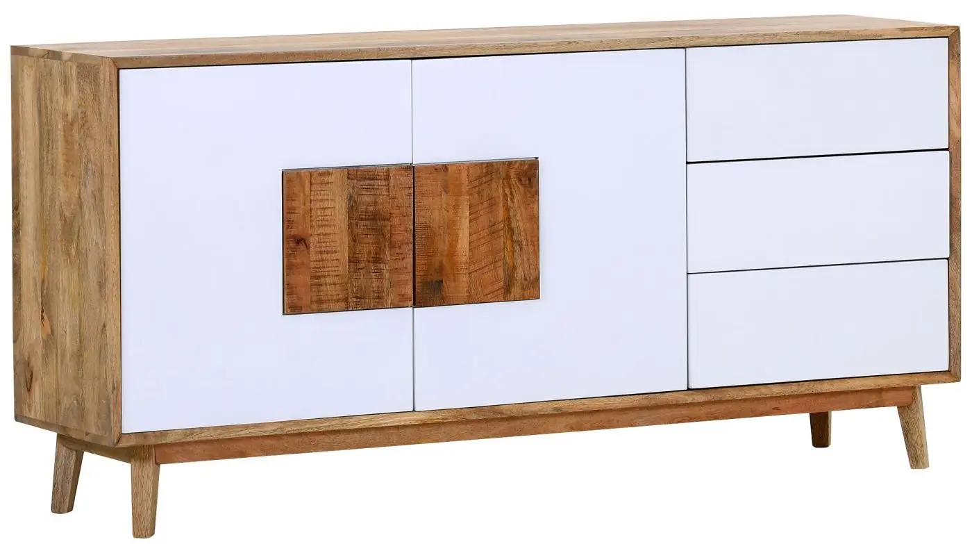 Sideboard Tavole Mango massiv/weiß