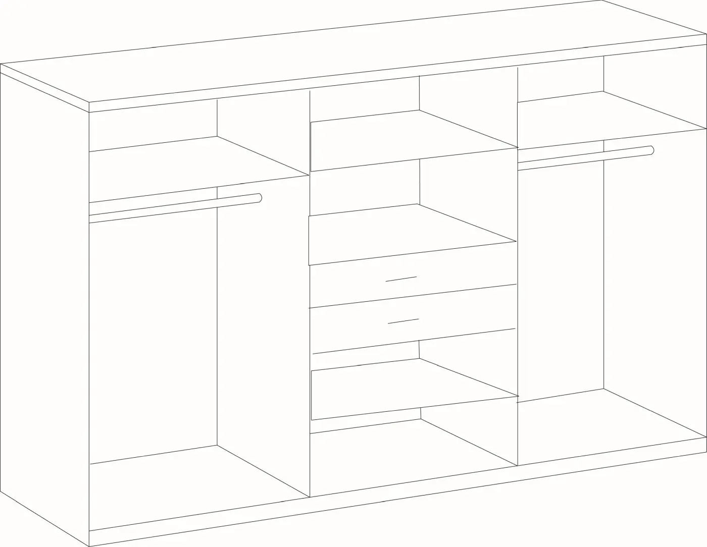 Drehtürenschrank Dillingen 8-türig graphit