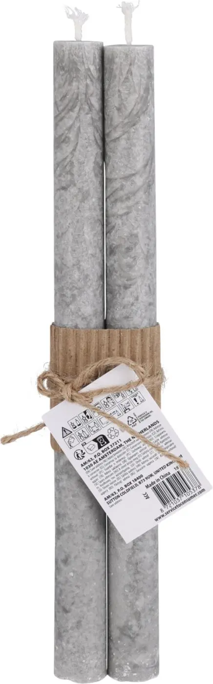 Leuchterkerzen 2er Set weiß, gau