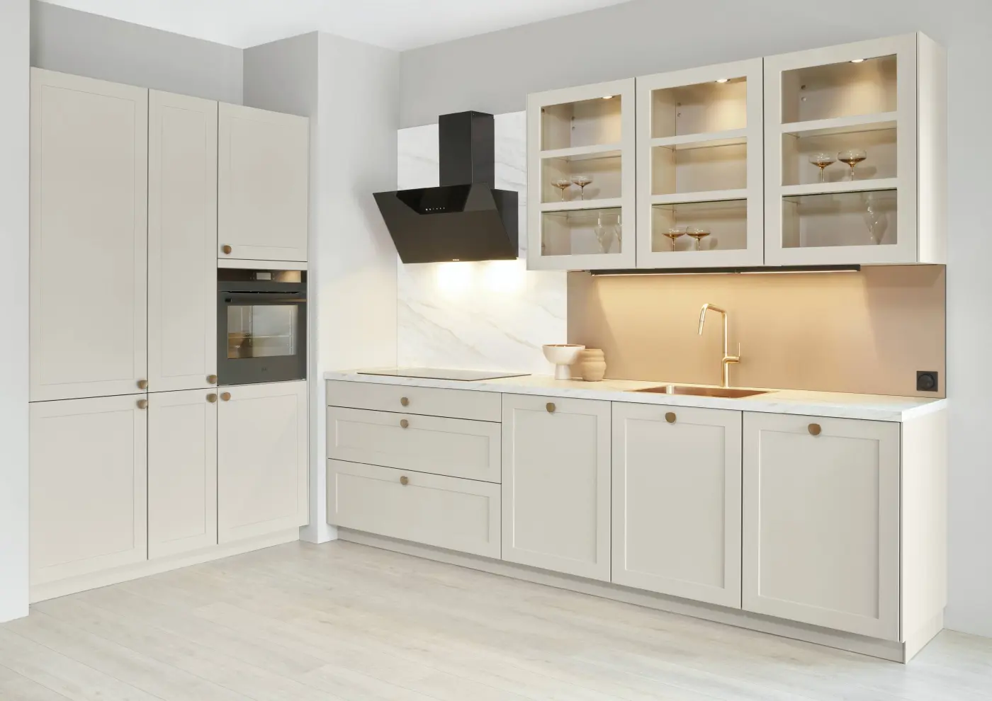 Küchenkombination nobilia Nordic Lack Sand matt