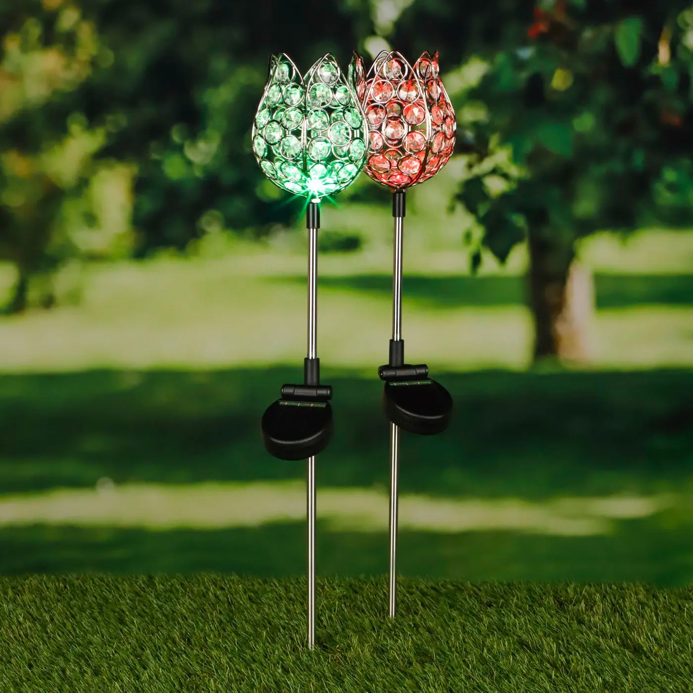 Solarstecker Blume 2er-Set