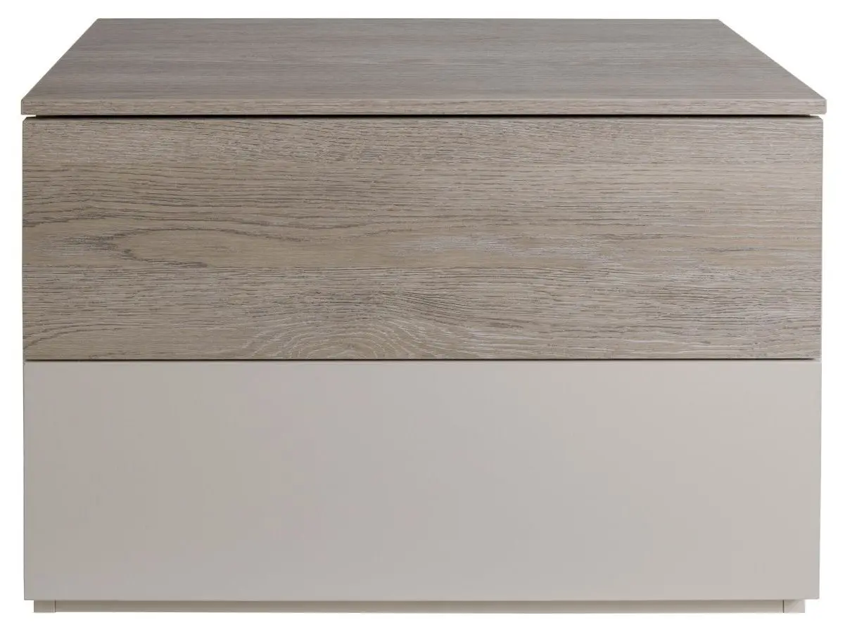 Nachtkommode Favorita cashmere / Gessato Eiche