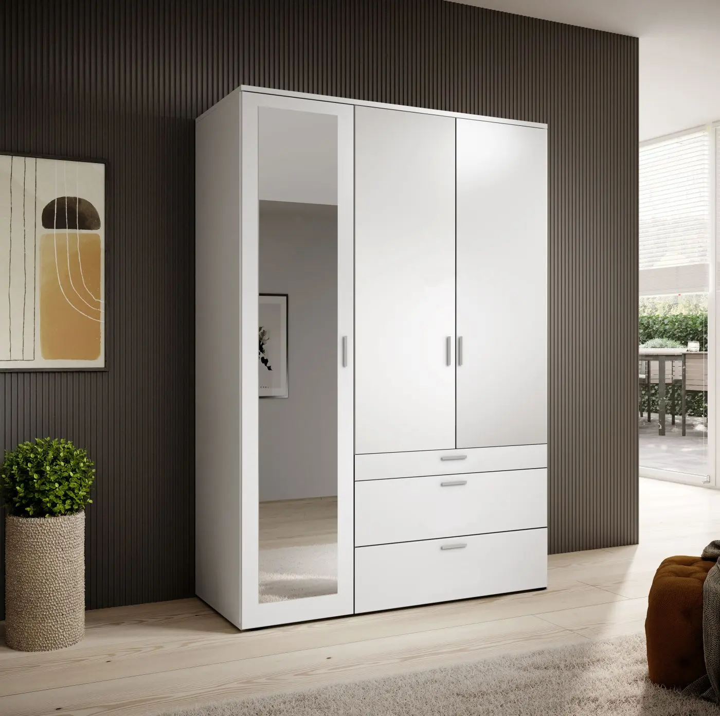 Drehtürenschrank Vesala weiß