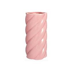 Gedrehte Vase in rosa