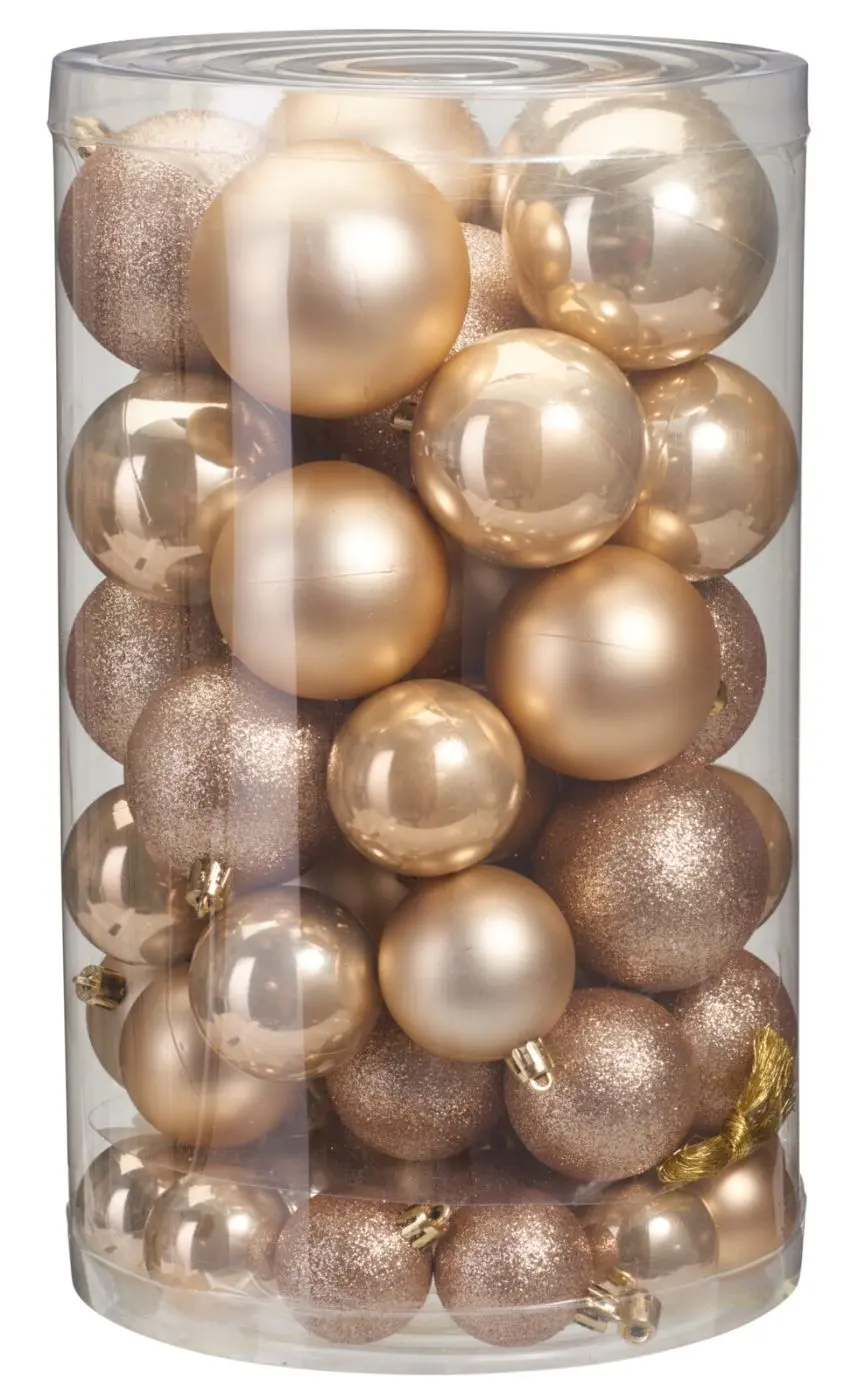 Weihnachtskugelset 60tlg. creme
