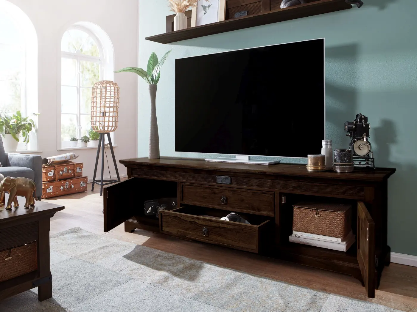 TV-Lowboard WZ-0565 Akazie colonialfarbig 