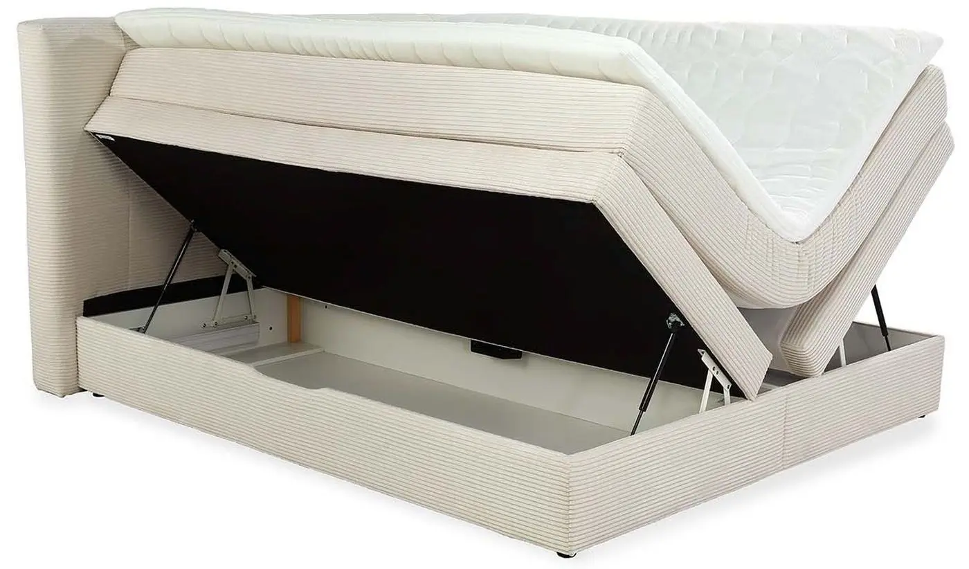 Boxspringbett Amy 180 x 200 cm Cord beige
