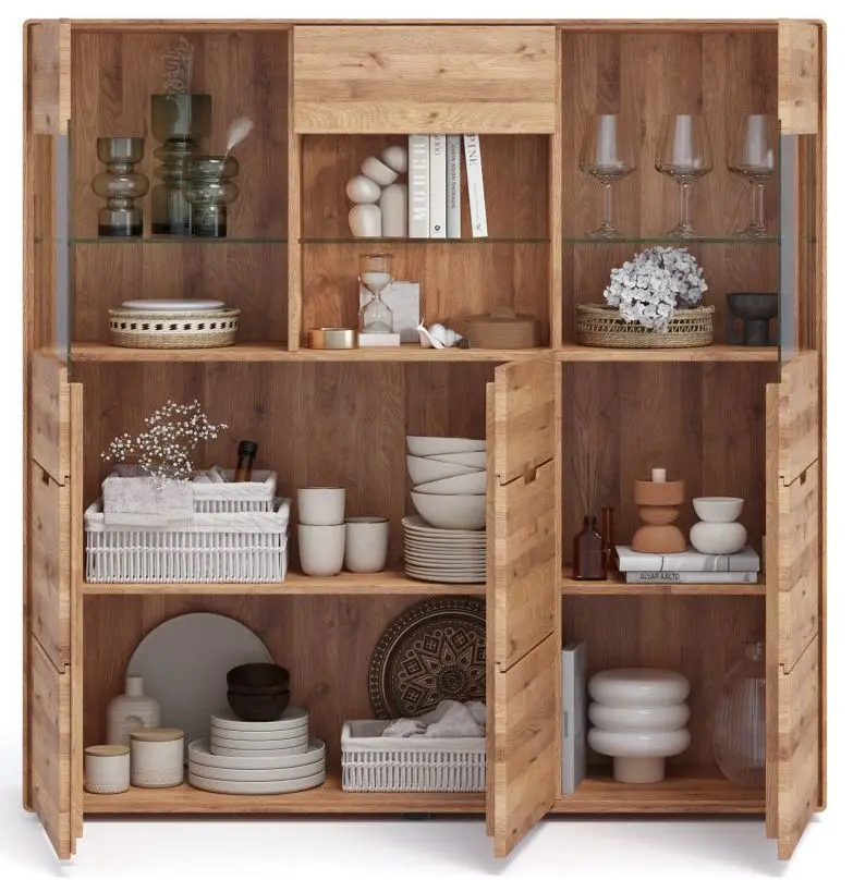 Highboard WZ-0663 Wildeiche massiv