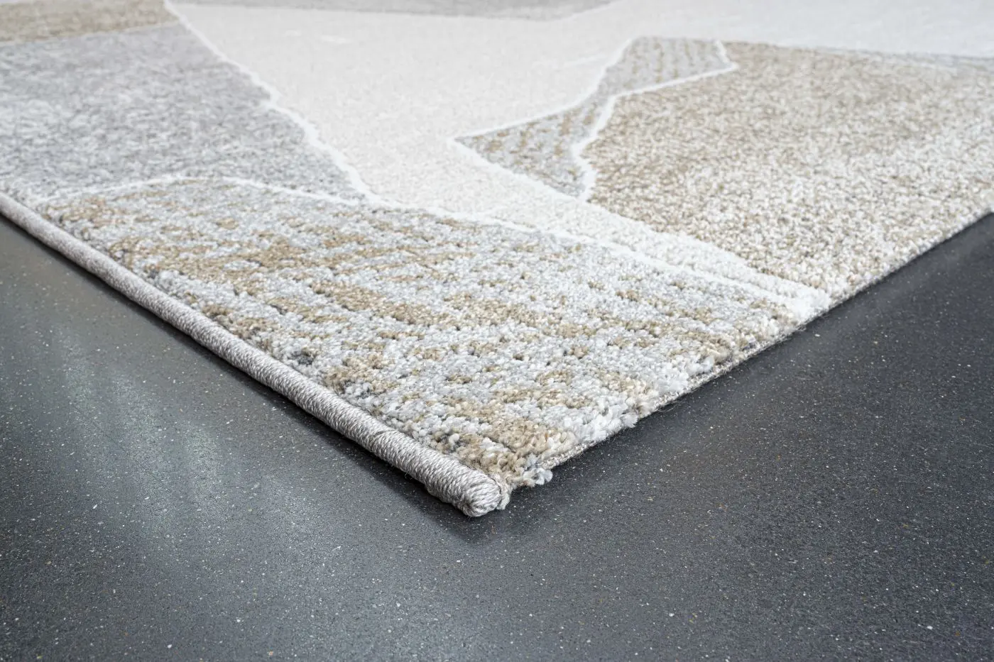 Teppich Valentino 133 x 195 cm weiß, grau, gold