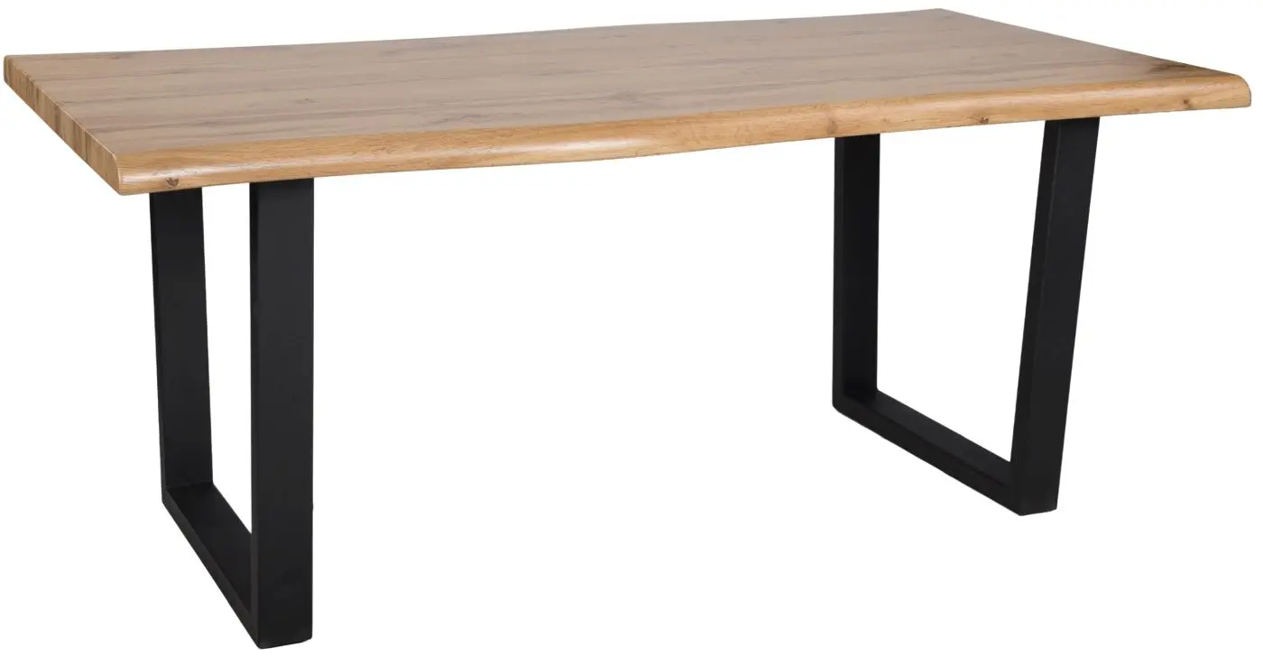 Esstisch Thea 180 x 90 cm Wildeiche Nachbildung mit Baumkantenoptik