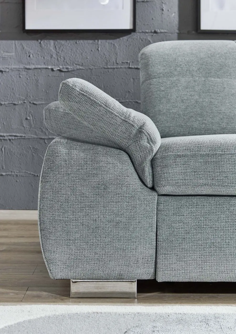 Wohnlandschaft KS294522 hellgrau mit Zusatzfunktionen couchliebe.