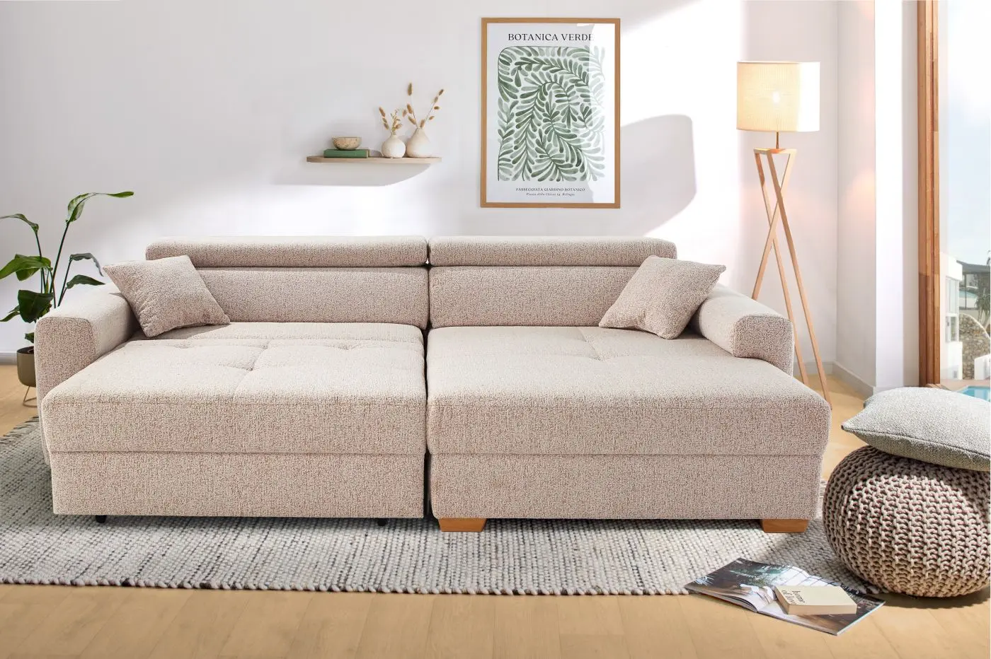 Wohnlandschaft Slider beige/orange