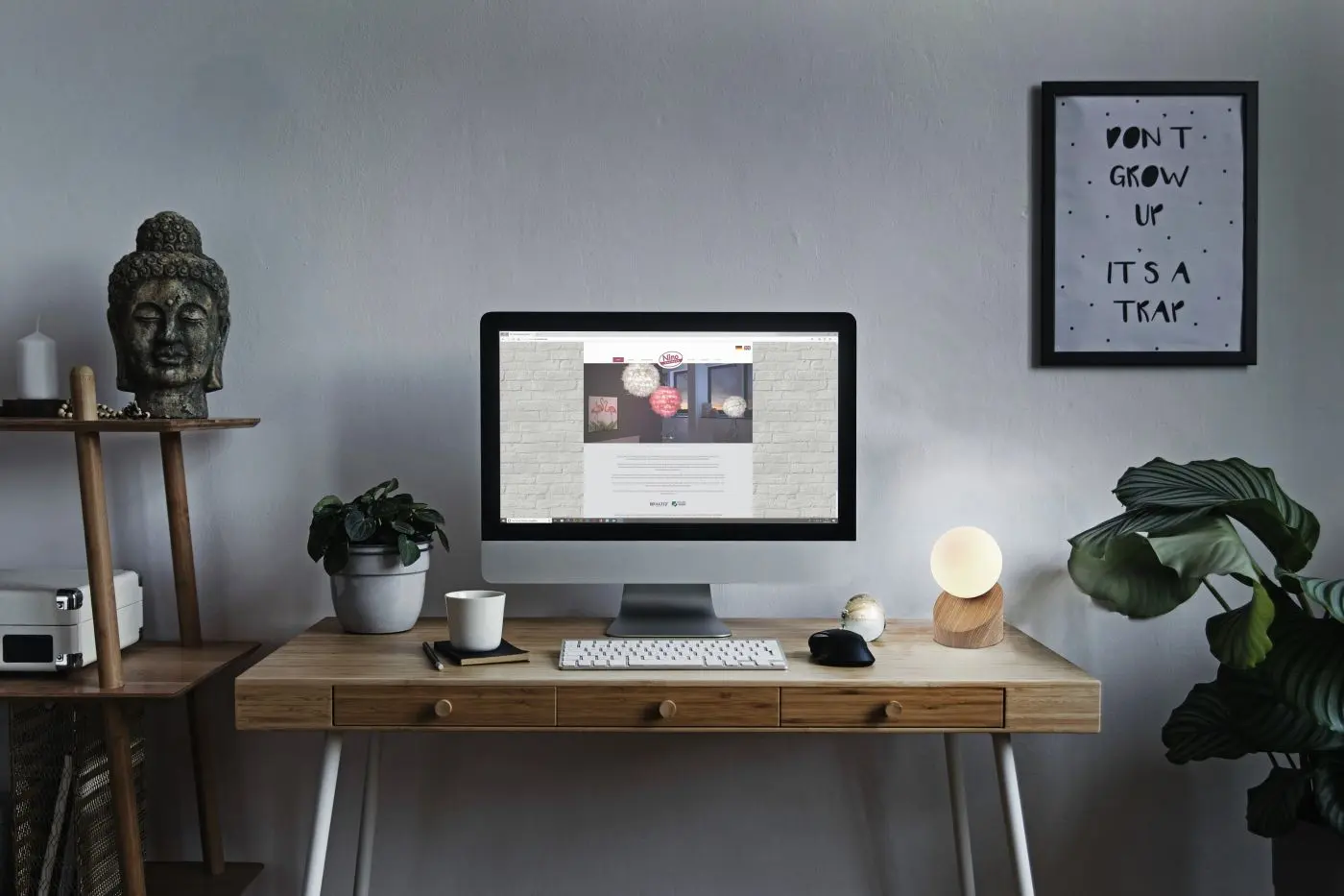 Tischleuchte Alisa Holzoptik