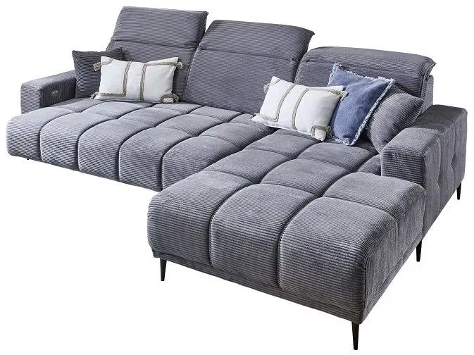 Wohnlandschaft Livorno Cord grau