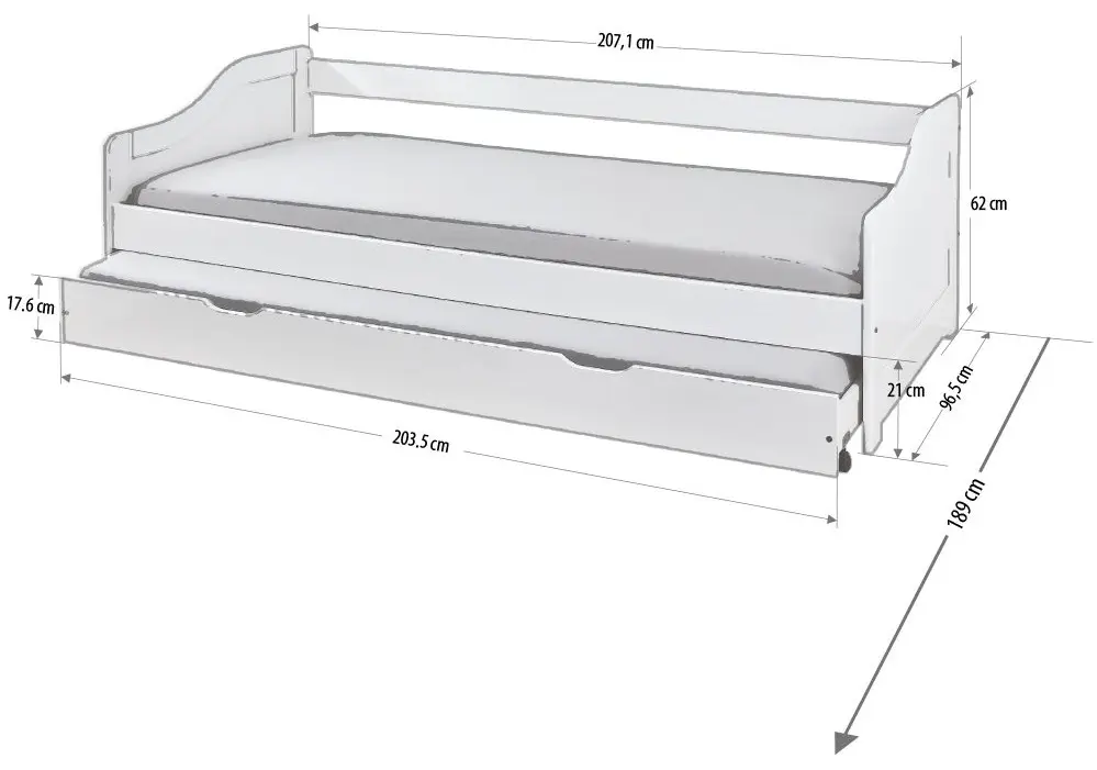 Funktionsbett Leonie 90 x 200