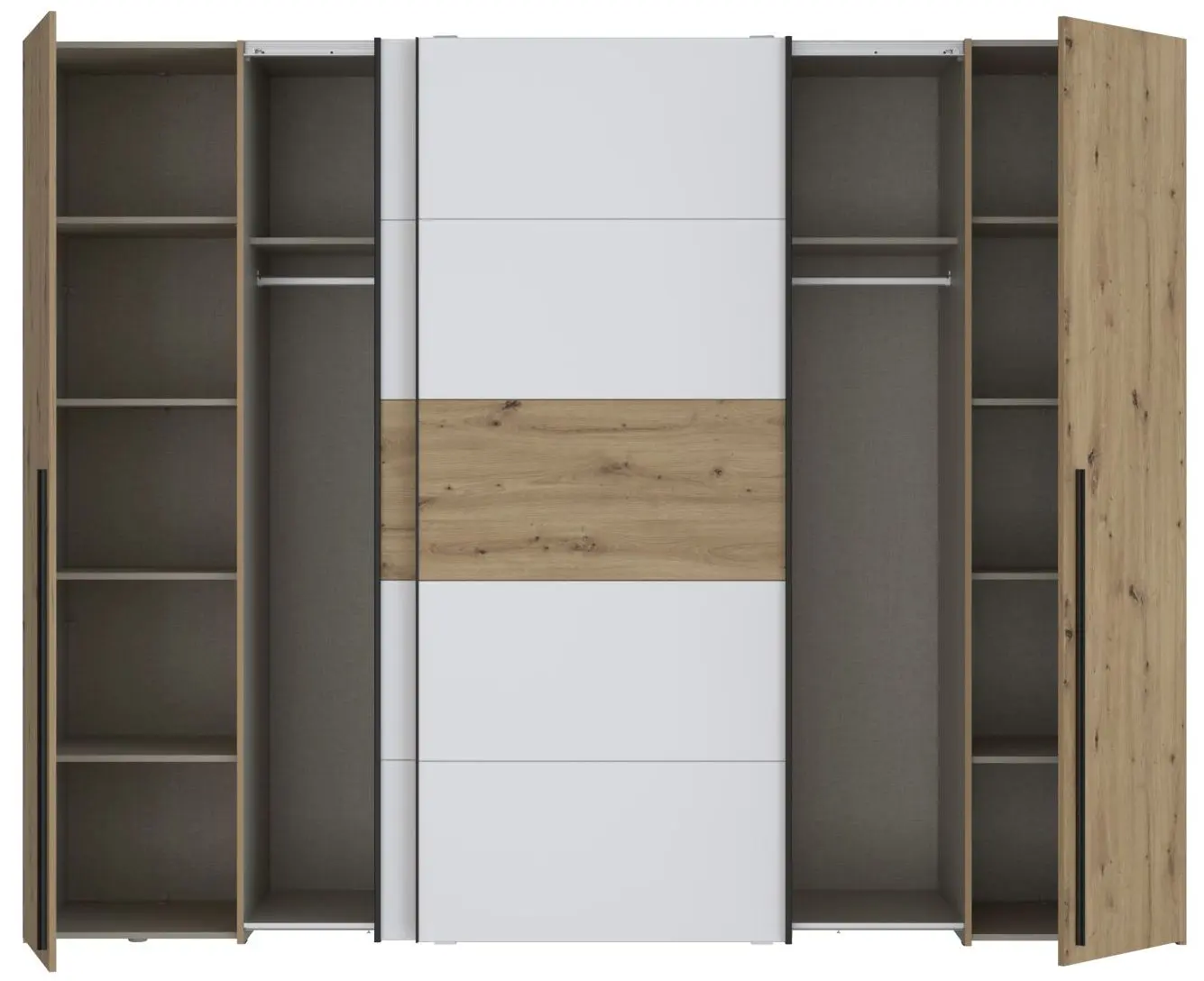 Dreh-/Schwebetürenschrank Narago 4-türig 