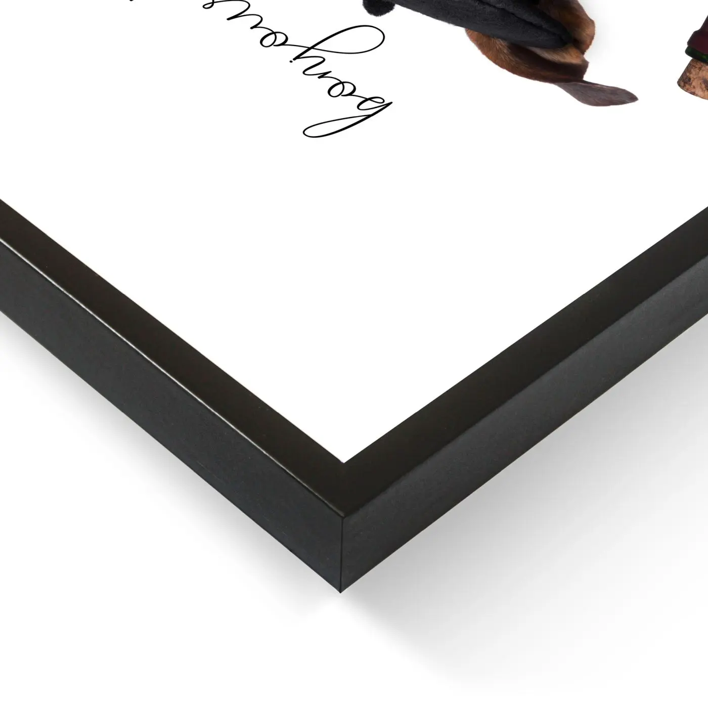 Gerahmtes Bild Bonjour 30 x 40 cm