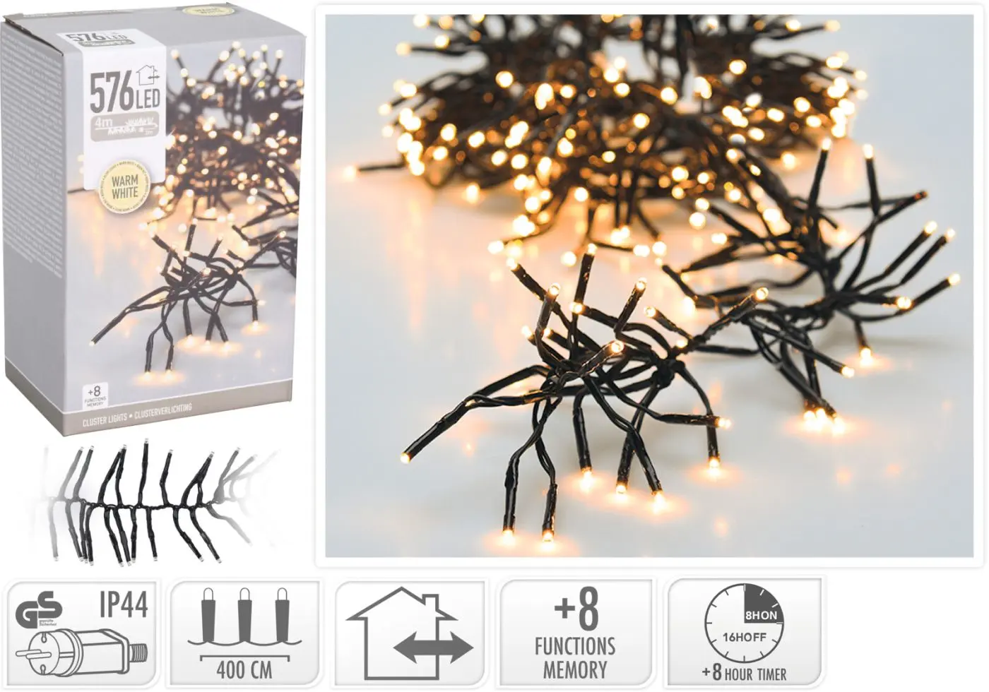 LED Lichterkette Cluster 570 LEDs