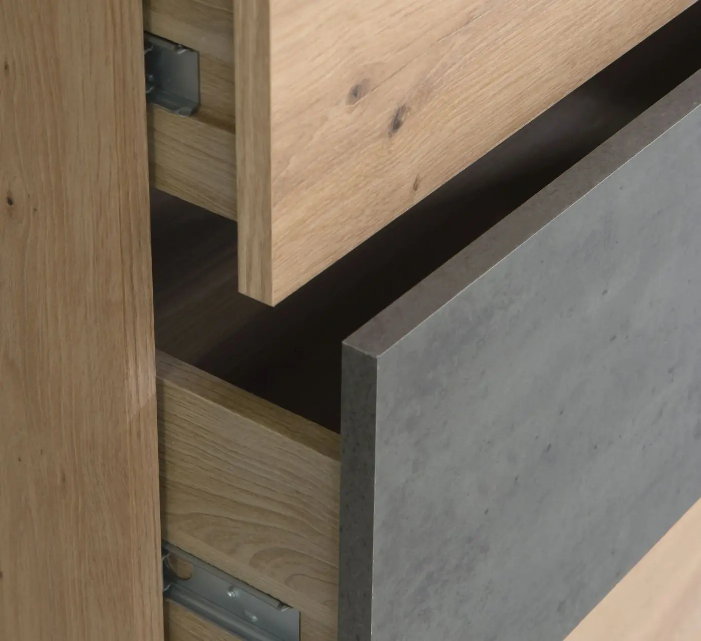 Kommode Skive Artisan Eiche/ Betonoptik