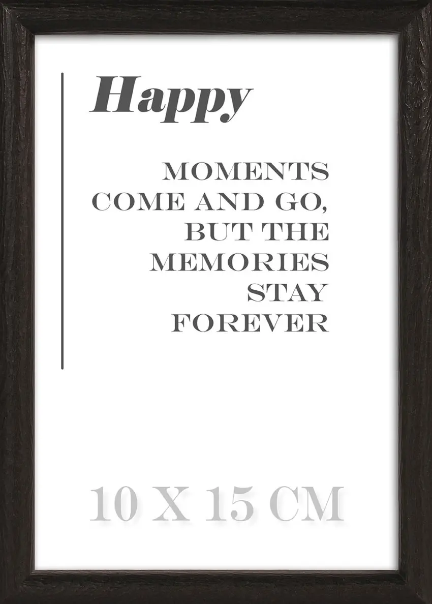 Bilderrahmen Happy 10 x 15 cm schwarz