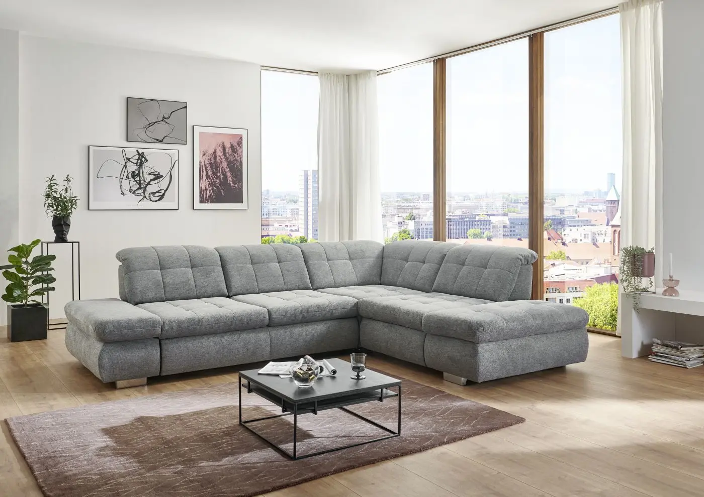 Wohnlandschaft couchliebe. LS760719 grau Basismodell