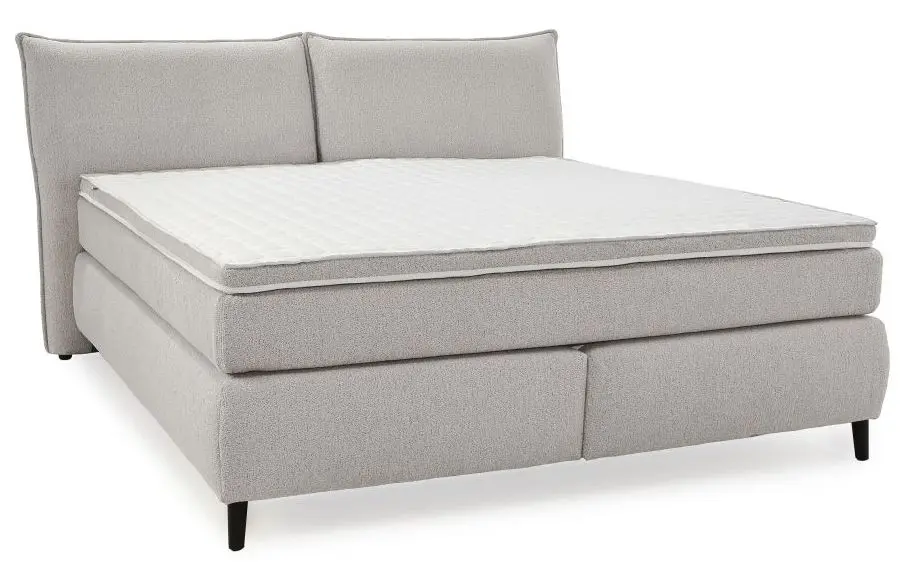 Boxspringbett Hacienda Max 180 x 200 cm hellgrau