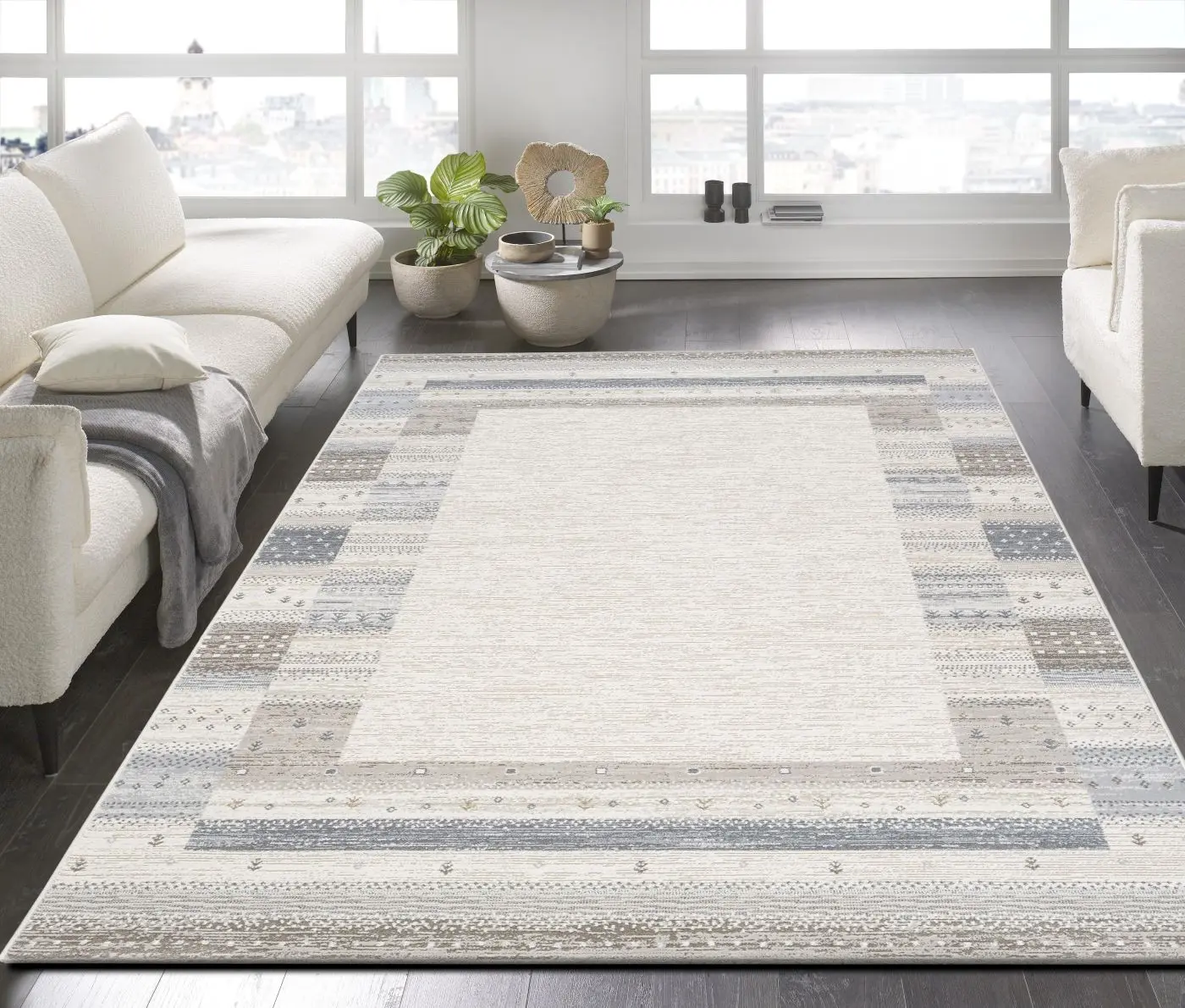 Teppich Harmony 200 x 290 cm braun, grau