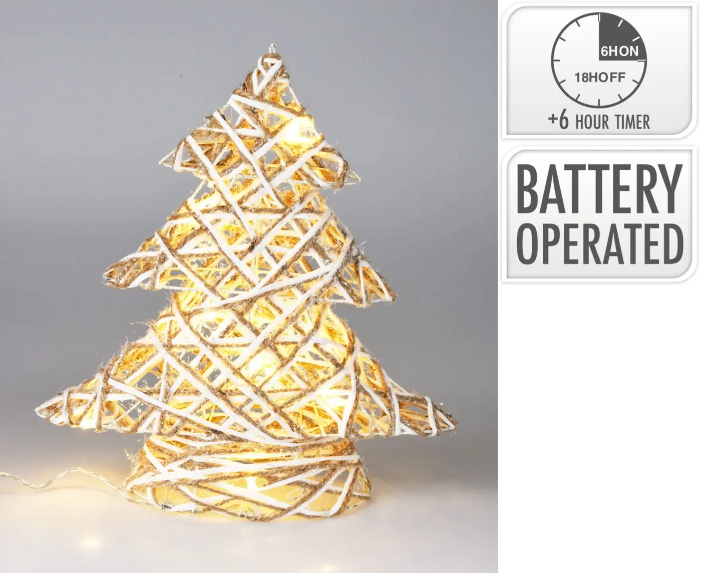 LED Baum 30 cm grau