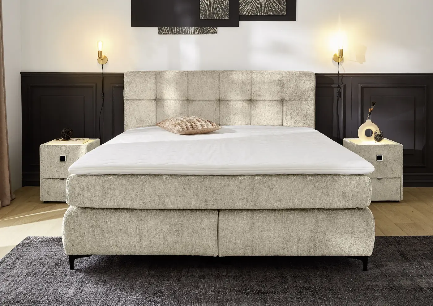 Boxspringbett Beatrice Mix 180 x 200 cm beige Boxspringbett Beatrice Mix 180 x 200 cm beige