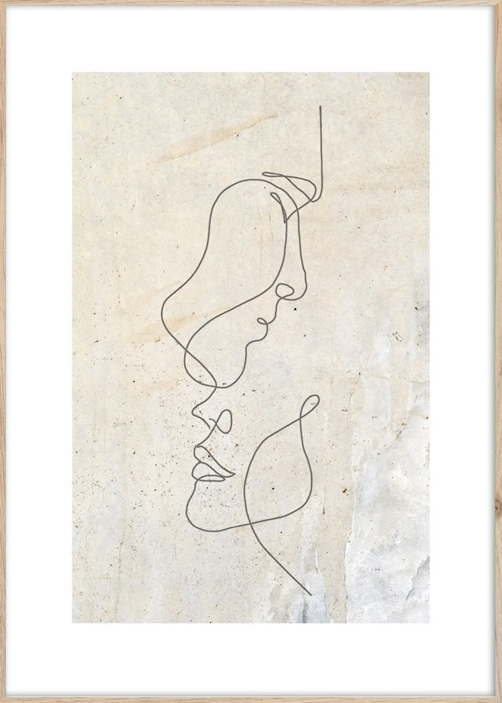 Bild gerahmt Line I 50 x 70 cm