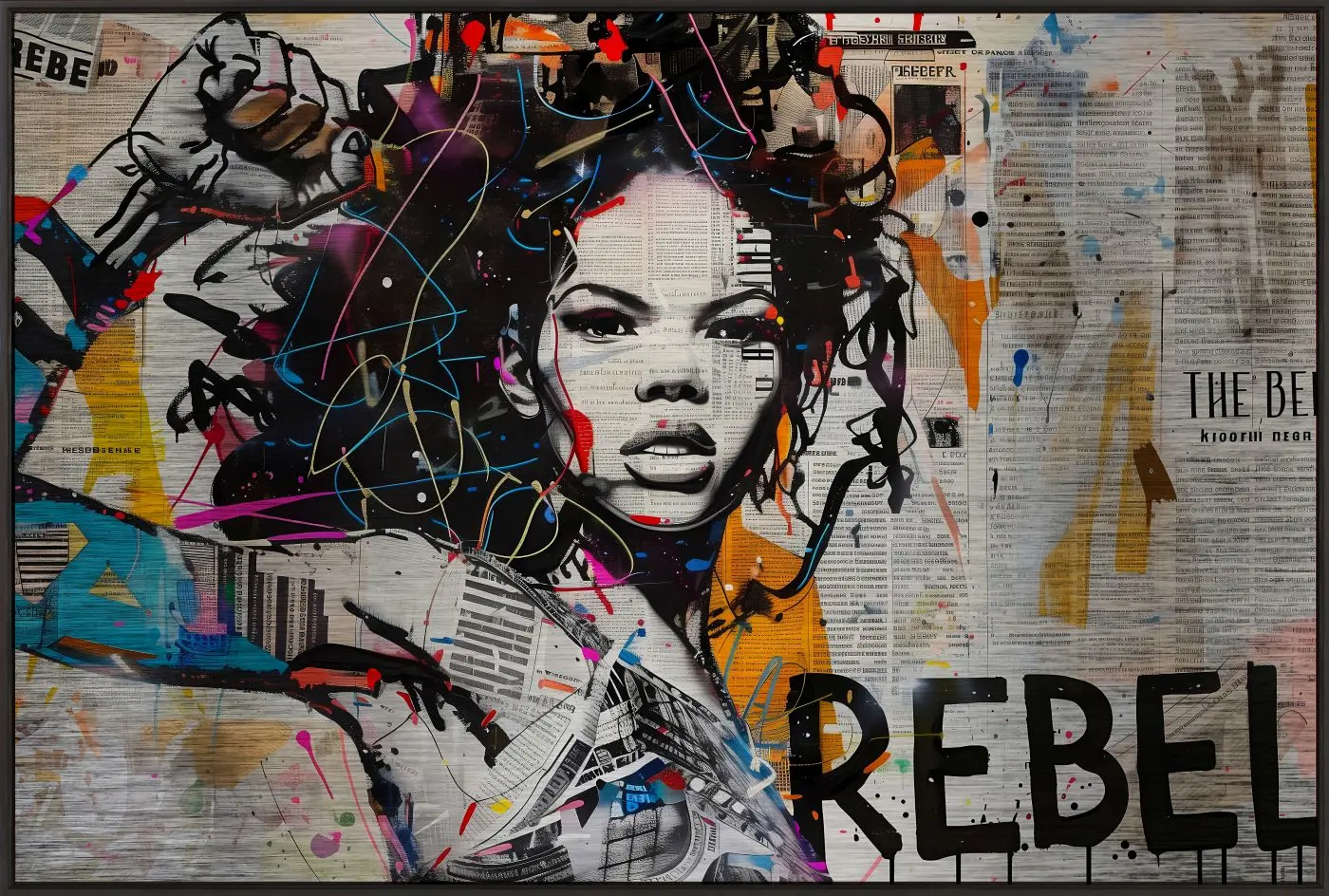 Kunstdruck „Rebel“ auf Alu-Dibond 69 x 92 cm
