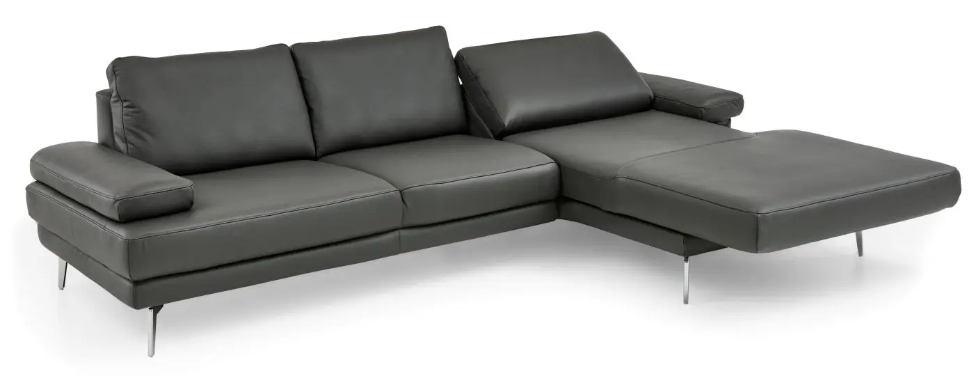 Wohnlandschaft couchliebe. LS821321 Leder schwarz mit Zusatzfunktionen
