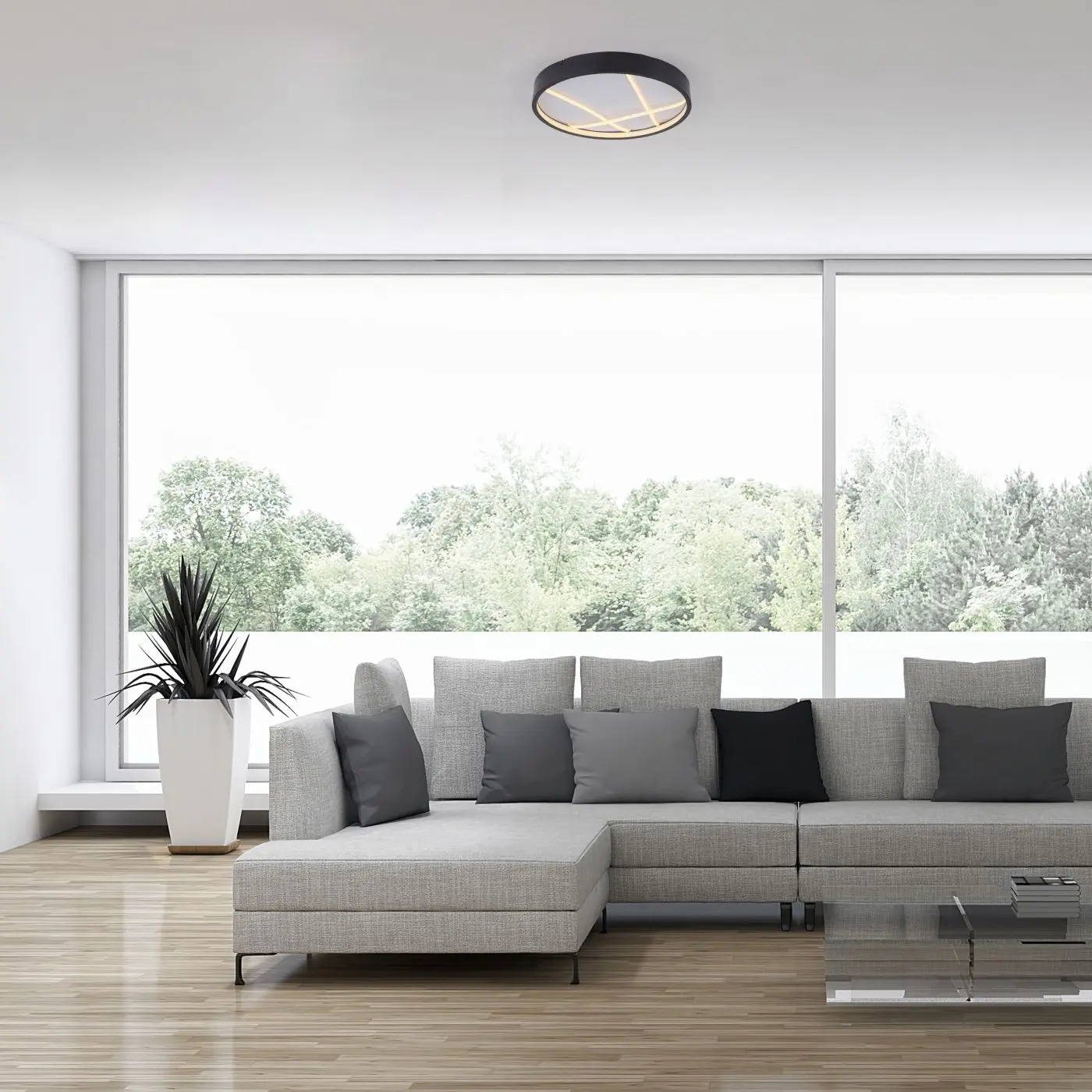 LED Deckenleuchte Mikado schwarz 