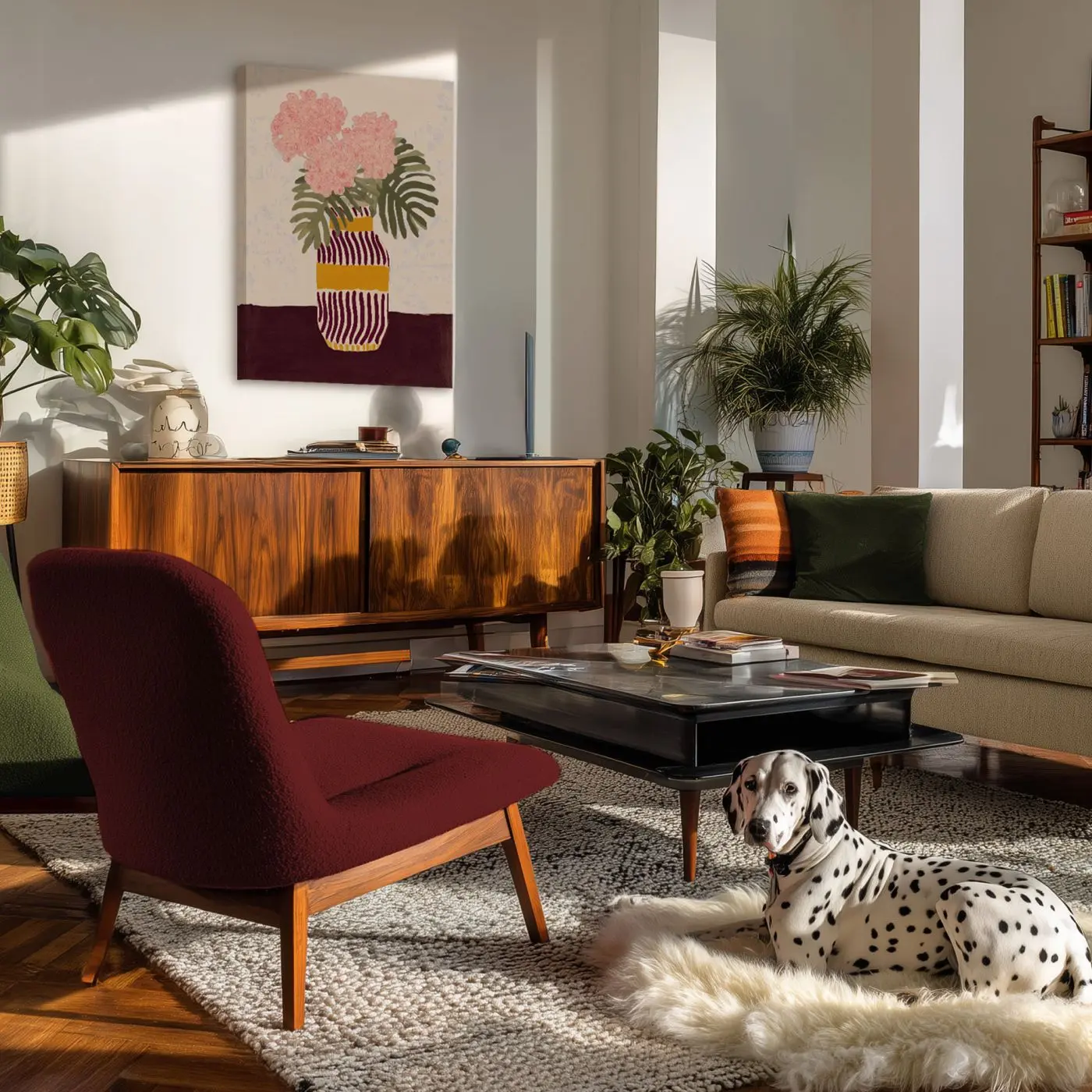 Leinwandbild Striped Vase 60 x 80 cm