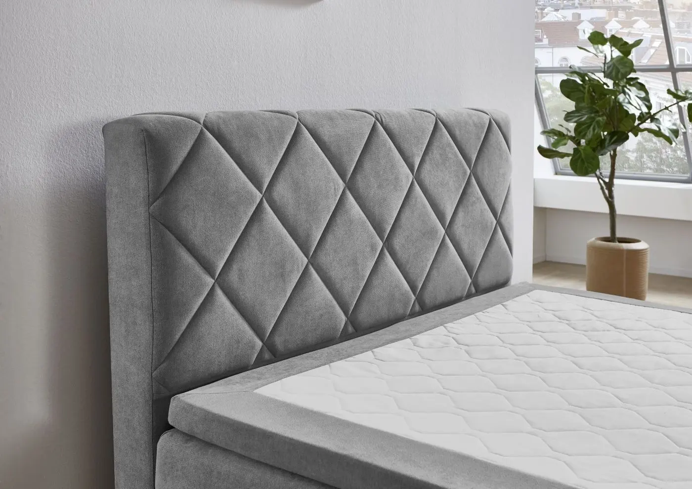 Boxbett Jeff 120 x 200 cm silber