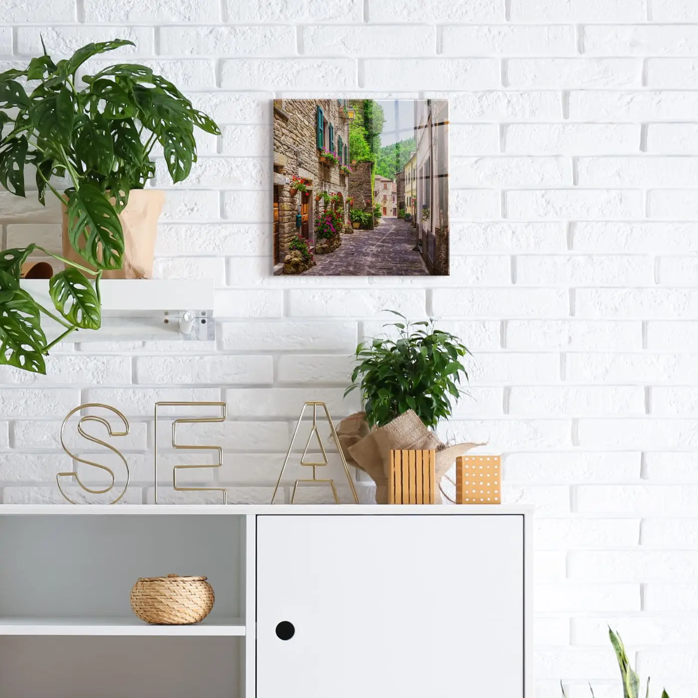 Glasbild Como I 30 x 30 cm