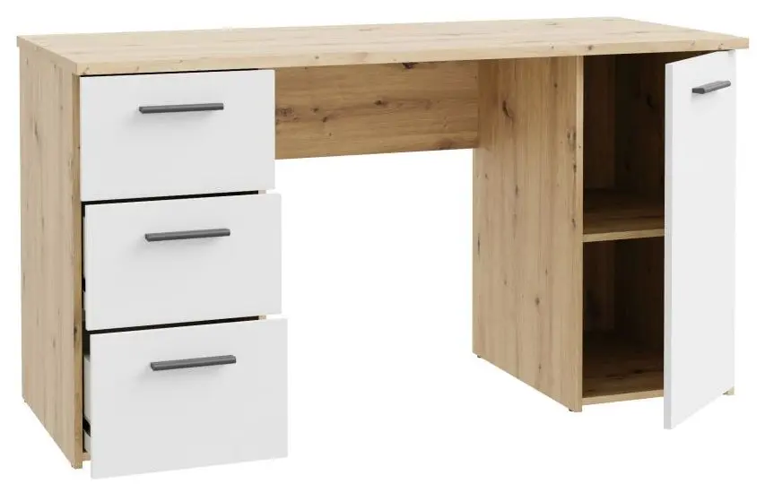 Schreibtisch Net307 Artisan Eiche/weiß