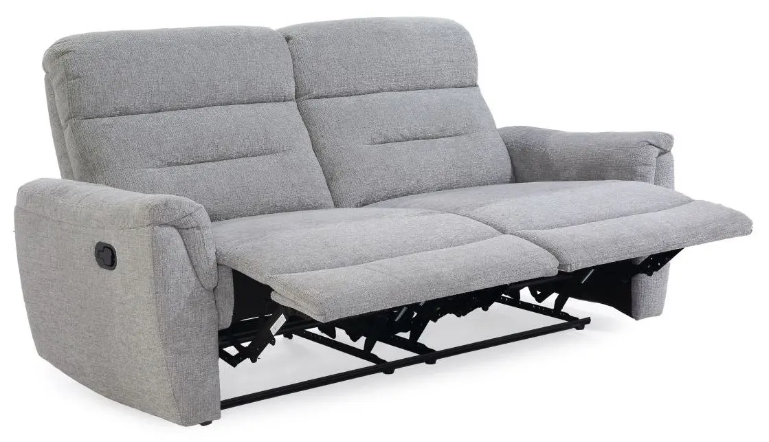 3-Sitzer Utah halbautomatische Relaxfunktion grau