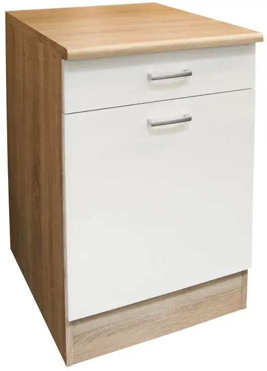 Unterschrank Andy 50 cm Sonoma Eiche/weiß