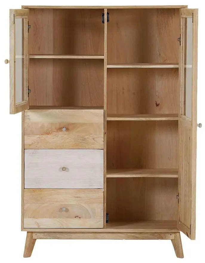 Highboard Kata Mango massiv/weiß