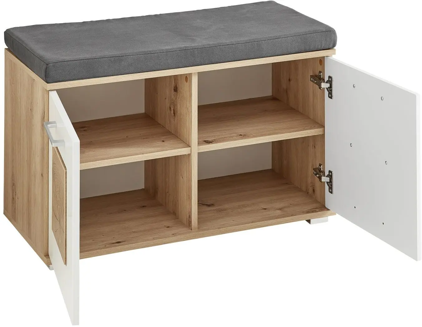Garderobenbank mit Kissen Fun Artisan Eiche / weiß