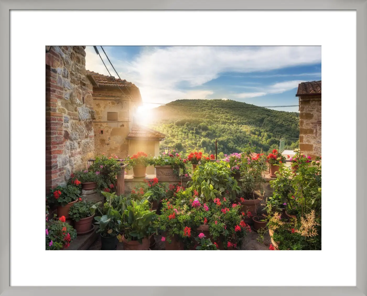 Kunstdruck gerahmt Toskanische Sonne 42 x 52 cm